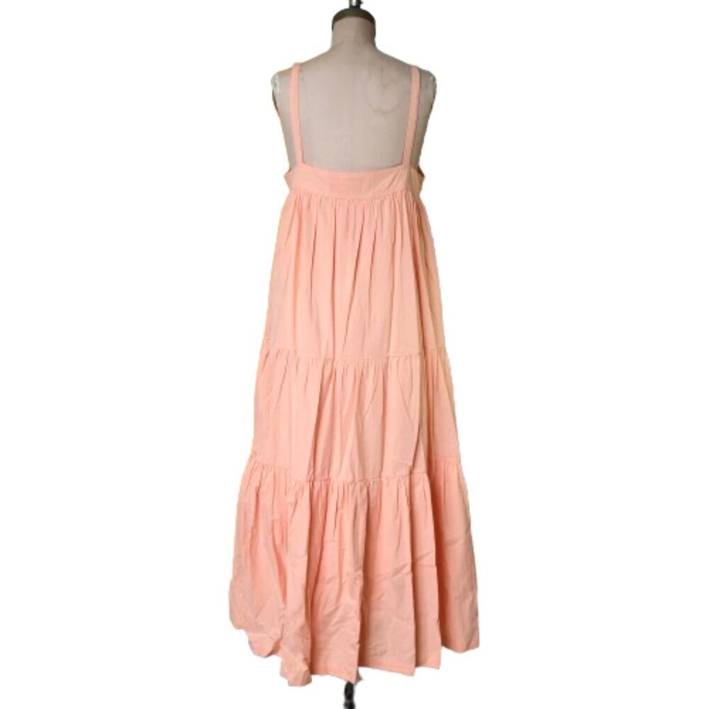 !!! host pick ARAMINTA JAMES Sunset Tiered cotton Dress in Peach L - Picture 4 of 13
